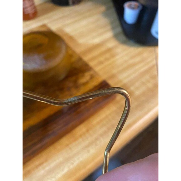 Vintage Amber Glass Chip and Dip Bowl - Picture 8 of 11